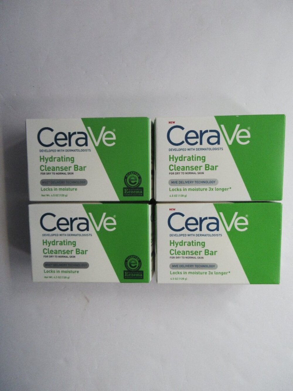 CeraVe Hydrating Cleanser Bar Normal Dry Skin Ceramides Hyaluronic Acid Lot of 4